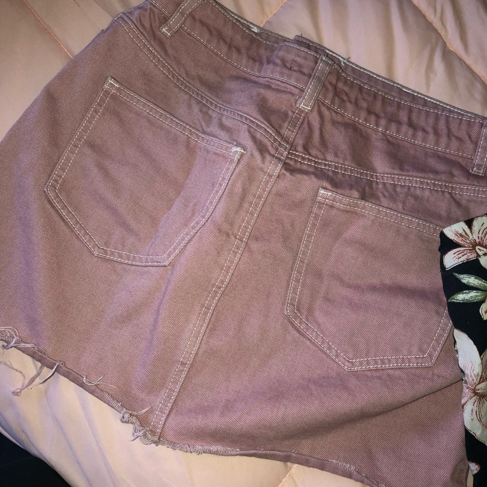 Forever 21 pink denim skirt